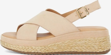 Sandales Dune LONDON en beige : devant