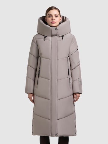 khujo Wintermantel 'Pulset Matt ' in Grijs: voorkant