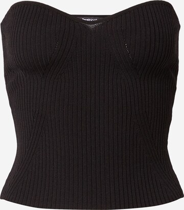 Tops en tricot 'Pia' Gina Tricot en noir : devant