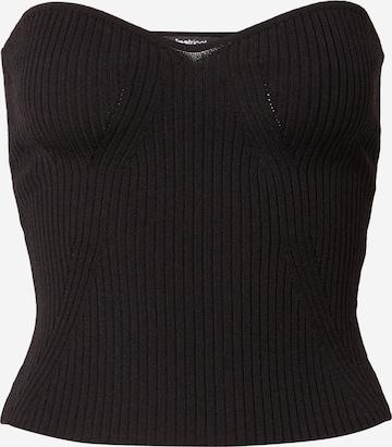 Tops en tricot 'Pia' Gina Tricot en noir : devant