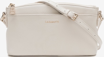 Borsa a tracolla 'Bologna Leather' di Lazarotti in bianco: frontale