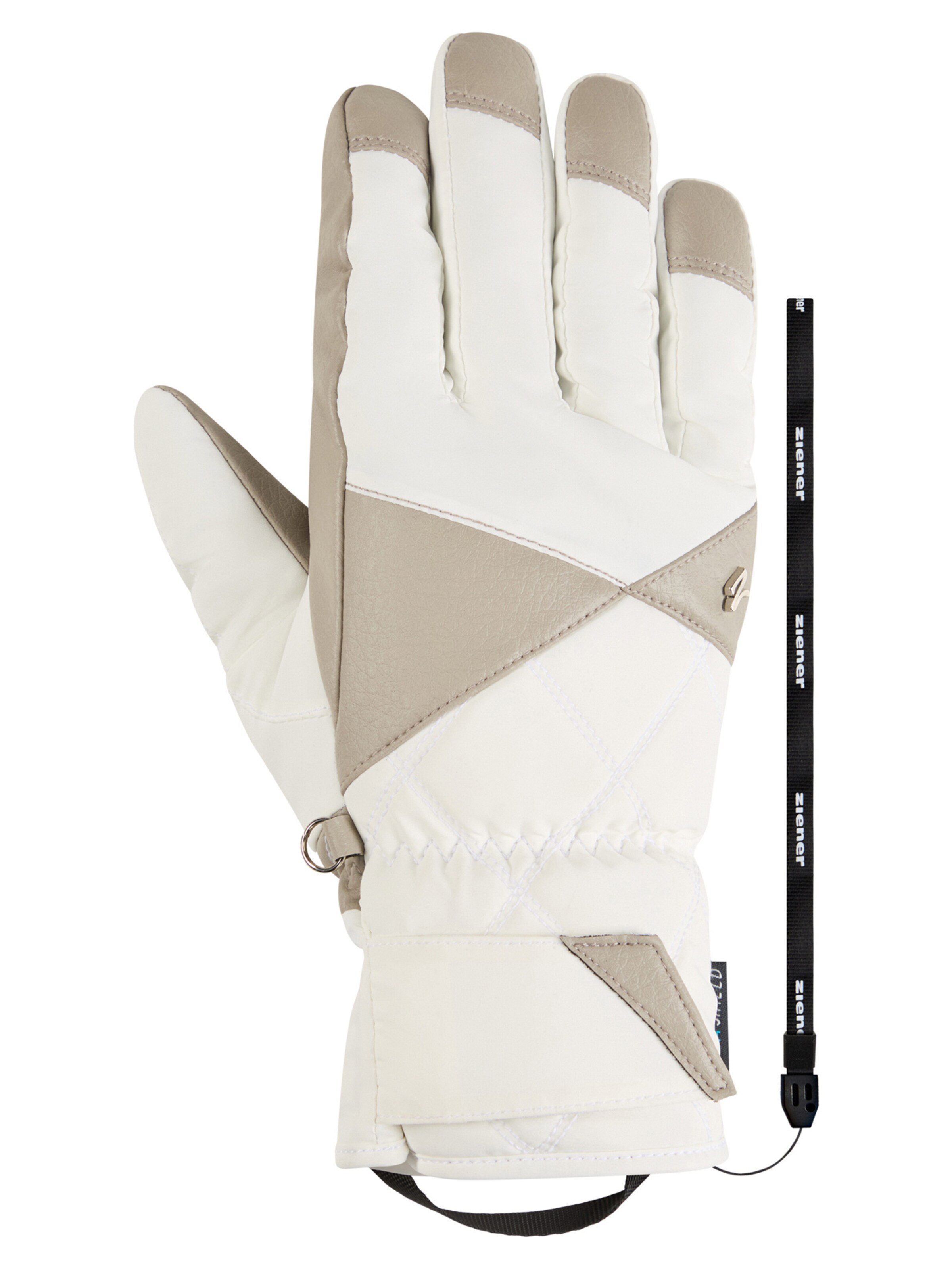 ZIENER Athletic Gloves 'Koana' in White: front
