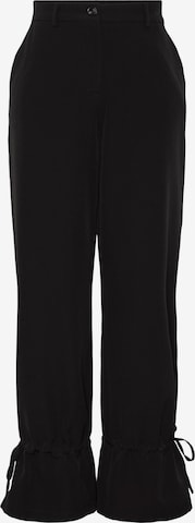 Pieces Petite Normalny krój Spodnie 'SILLE' w kolorze czarny: przód