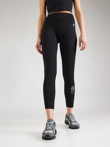ASICS - Skinny Calças de desporto em preto: frente