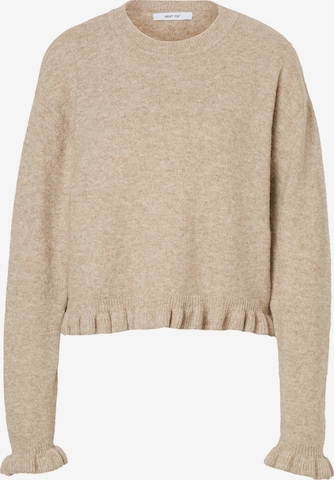 ABOUT YOU Sweter 'Yara' w kolorze brązowy: przód