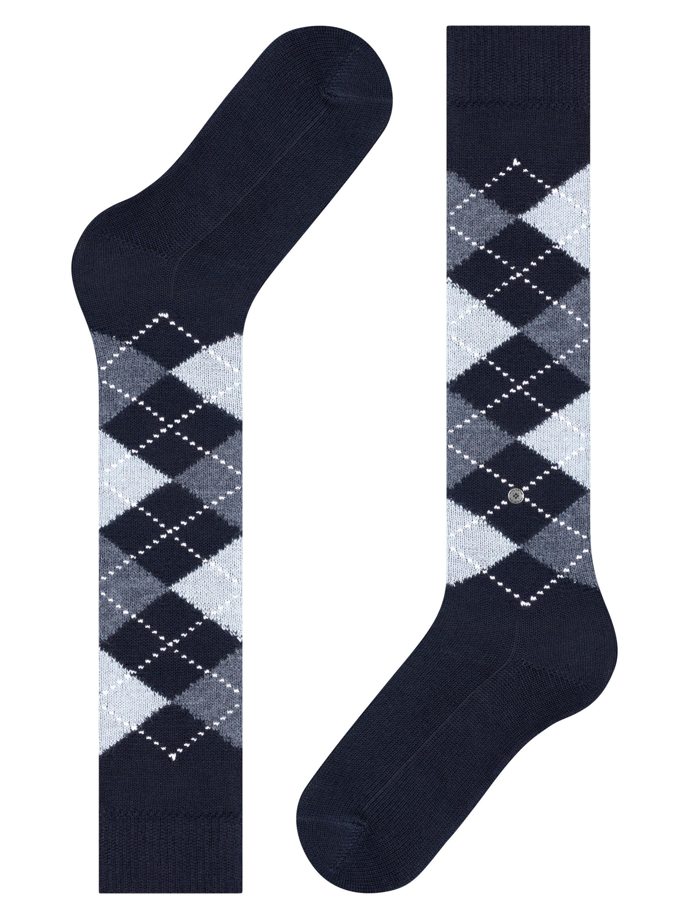 BURLINGTON Over the Knee Socks 'Whitby' in Blue