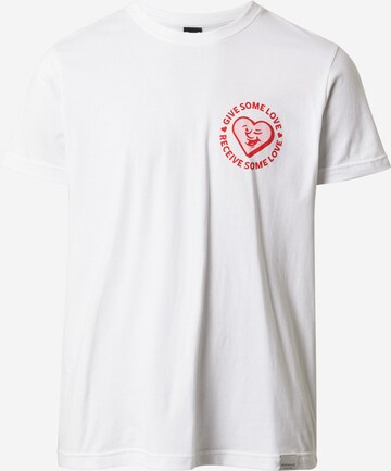 Iriedaily T-Shirt 'Give 2 Receive' in Weiß: predná strana