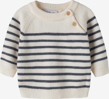 Pull-over 'MOSTRIPEA' NAME IT en blanc : devant