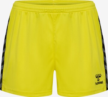 Hummel Workout Pants in Yellow: front