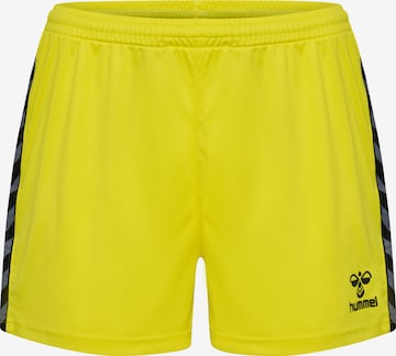 Regular Pantalon de sport Hummel en jaune : devant