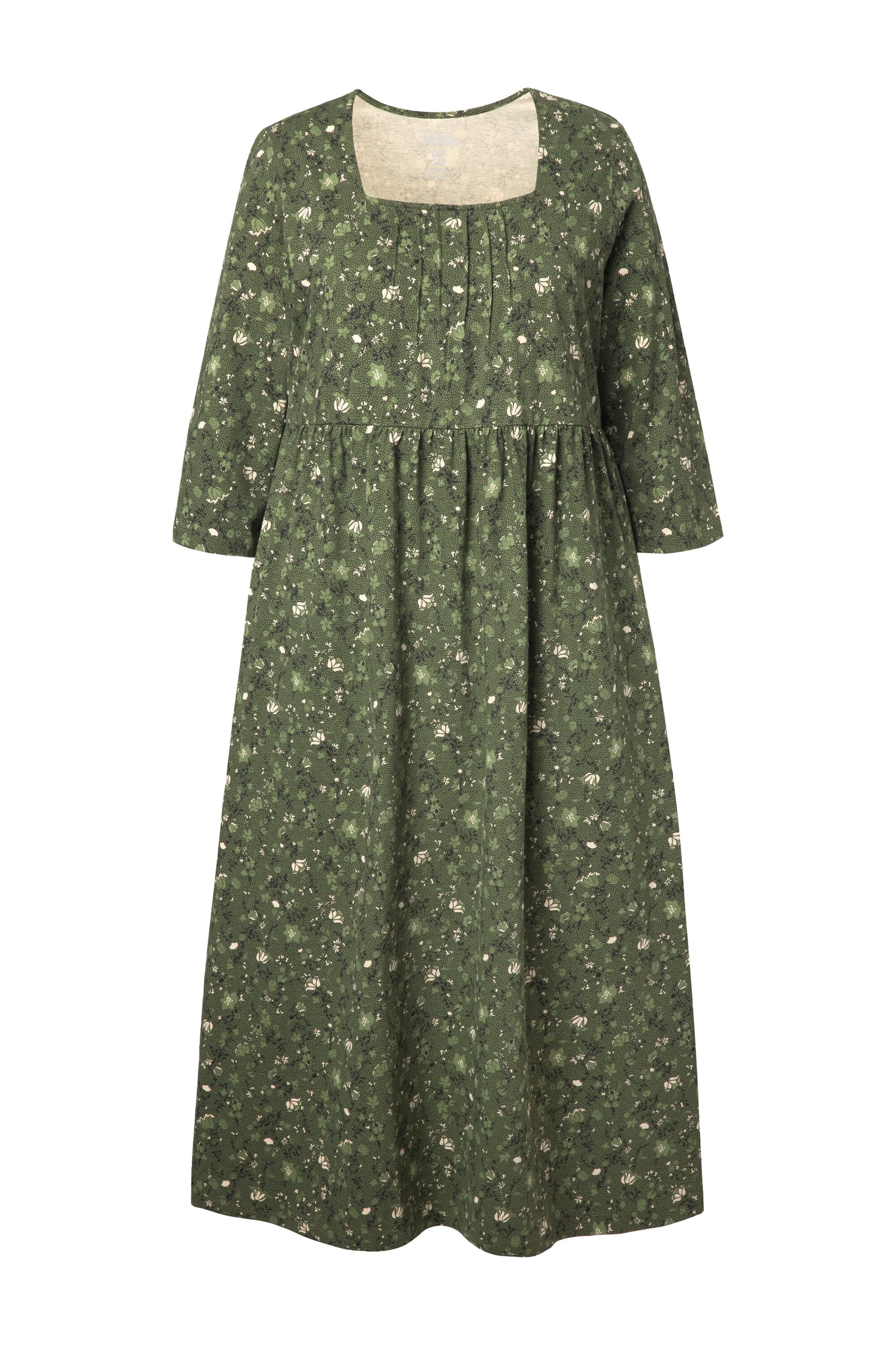 Ulla Popken Jurk in de kleur Beige / Olijfgroen, Productweergave