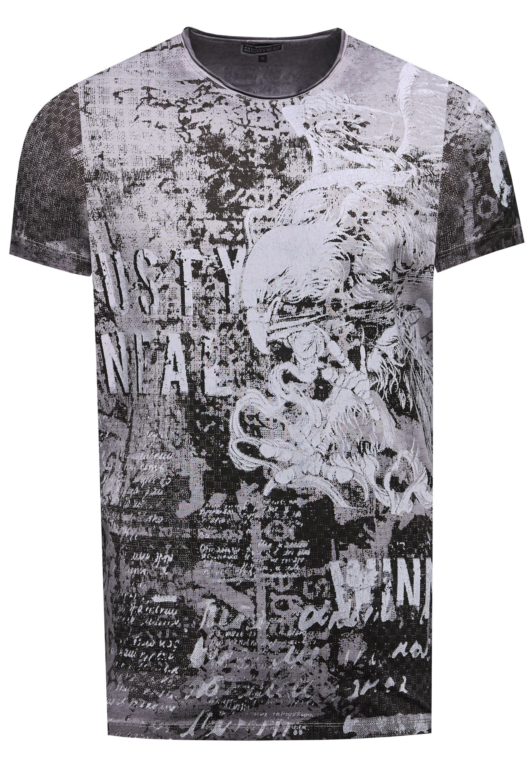 Rusty Neal Shirt in Grijs: voorkant