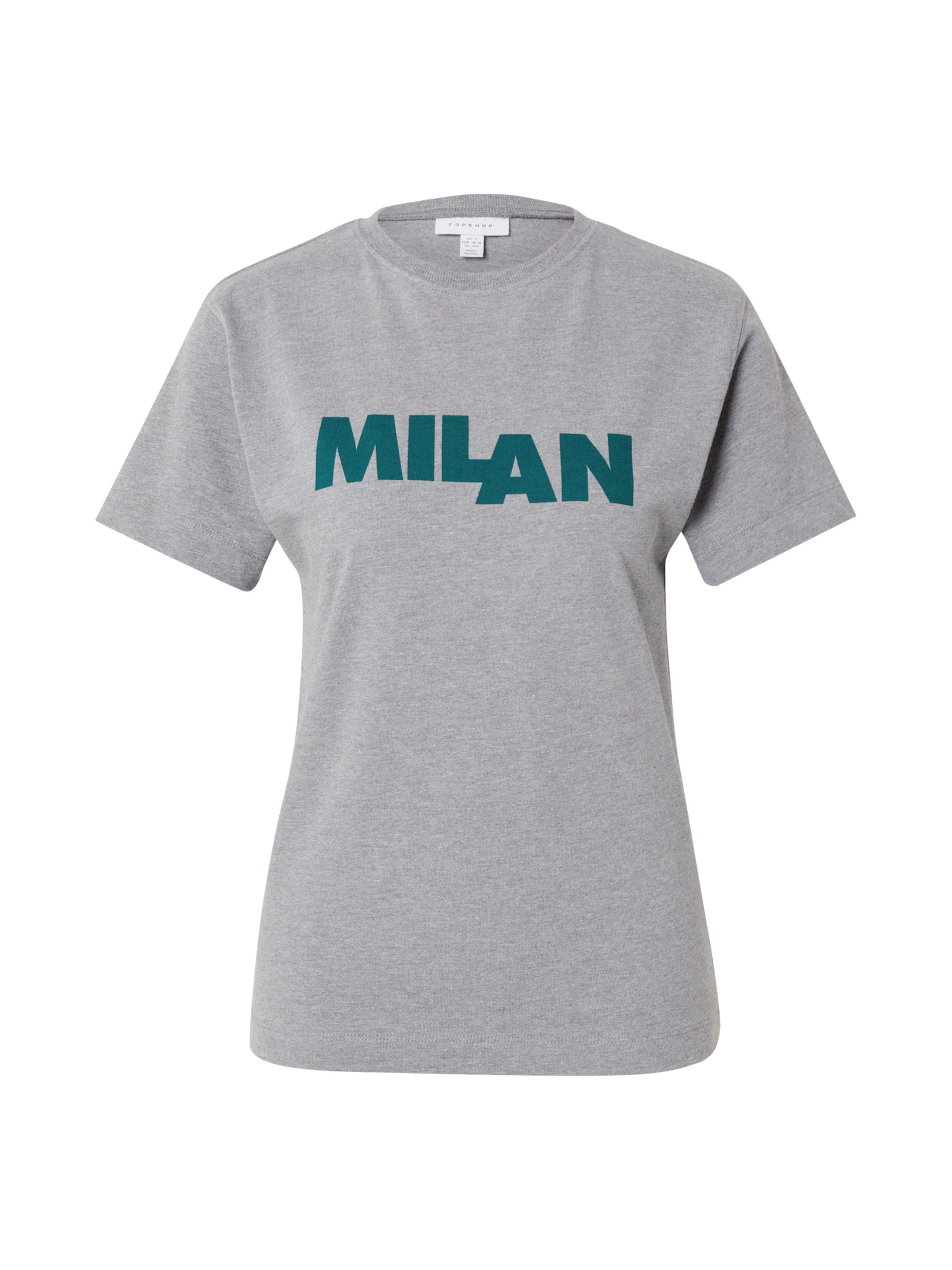 TOPSHOP Тениска 'Milan' в сиво: отпред