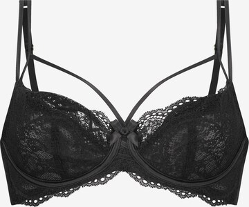 Hunkemöller Balkonetové Podprsenka 'Fleur' - Čierna: predná strana