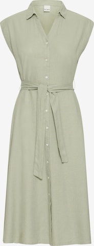Robe-chemise 'Linno' ICHI en vert : devant