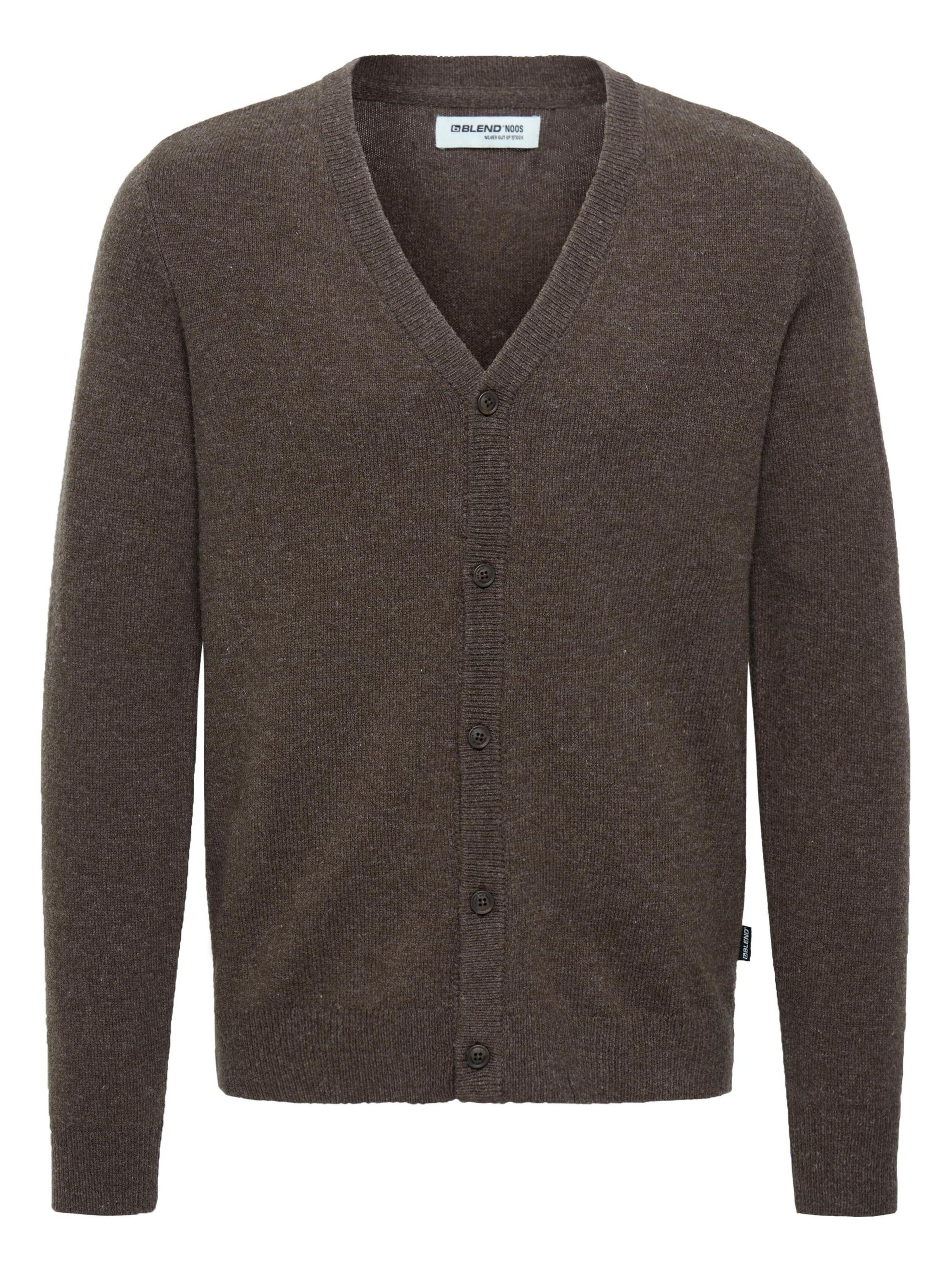 BLEND Strickjacke 'BHBranko' in M in dunkelbraun, Produktansicht
