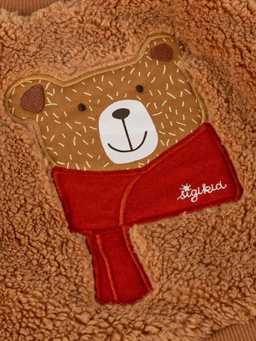 SIGIKID Sweatshirt 'Teddyshirt Winterbär'‌‌‌ in Braun