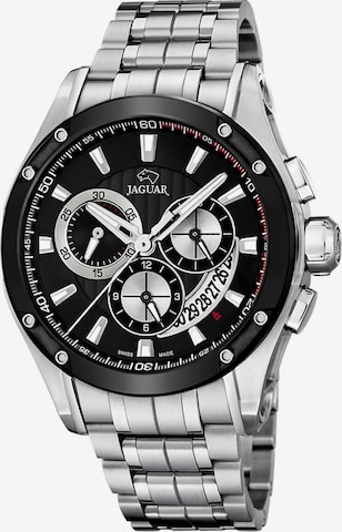 Montre à affichage analogique Jaguar en argent : devant