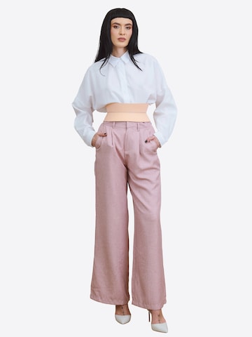 Haute Cuir Riem 'Sablier Corset Belt' in Beige