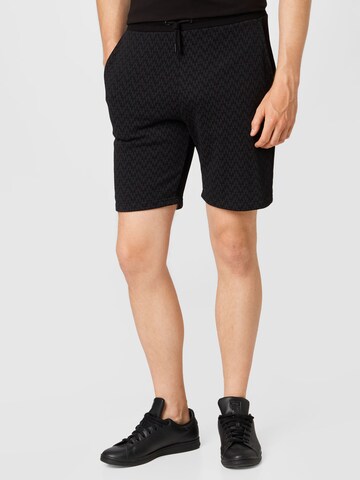 SikSilk Regular Pants in Black: front