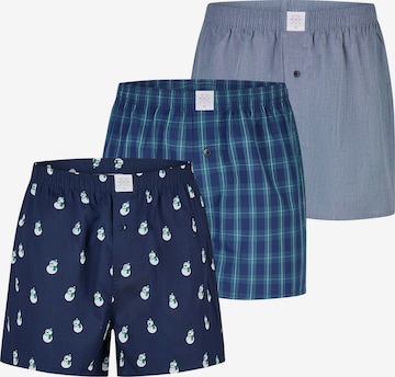 MG-1 Boxer shorts 'Christmas' in Blue: front