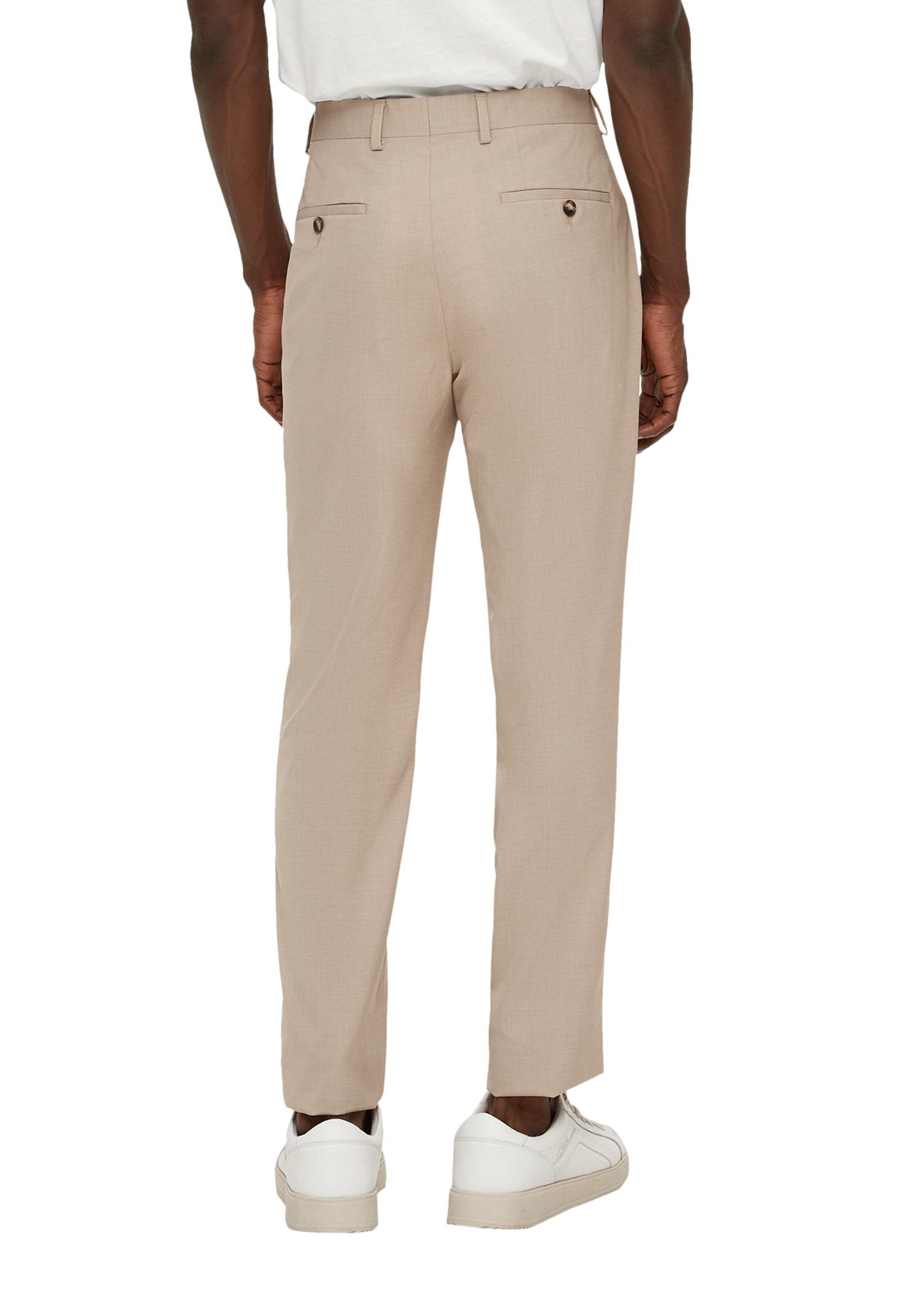 Regular Pantalon à plis 'S.OPURE' s.Oliver en beige