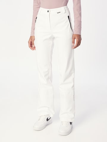 Regular Pantalon de sport ICEPEAK en blanc : devant