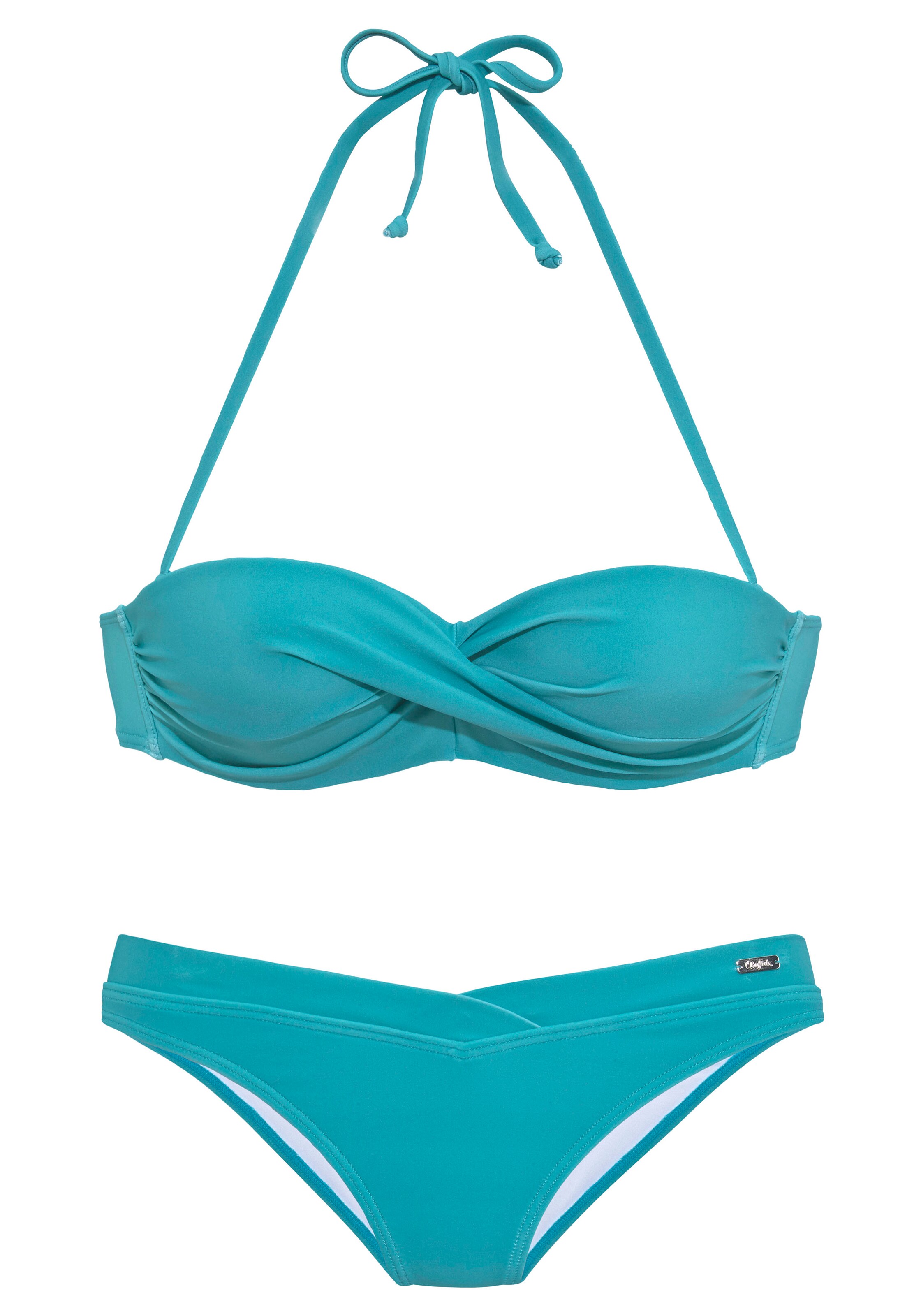 BUFFALO - Bandeau Biquíni em azul: frente