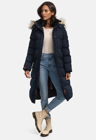 MARIKOO - Abrigo de invierno 'Schneesternchen' en azul: frente
