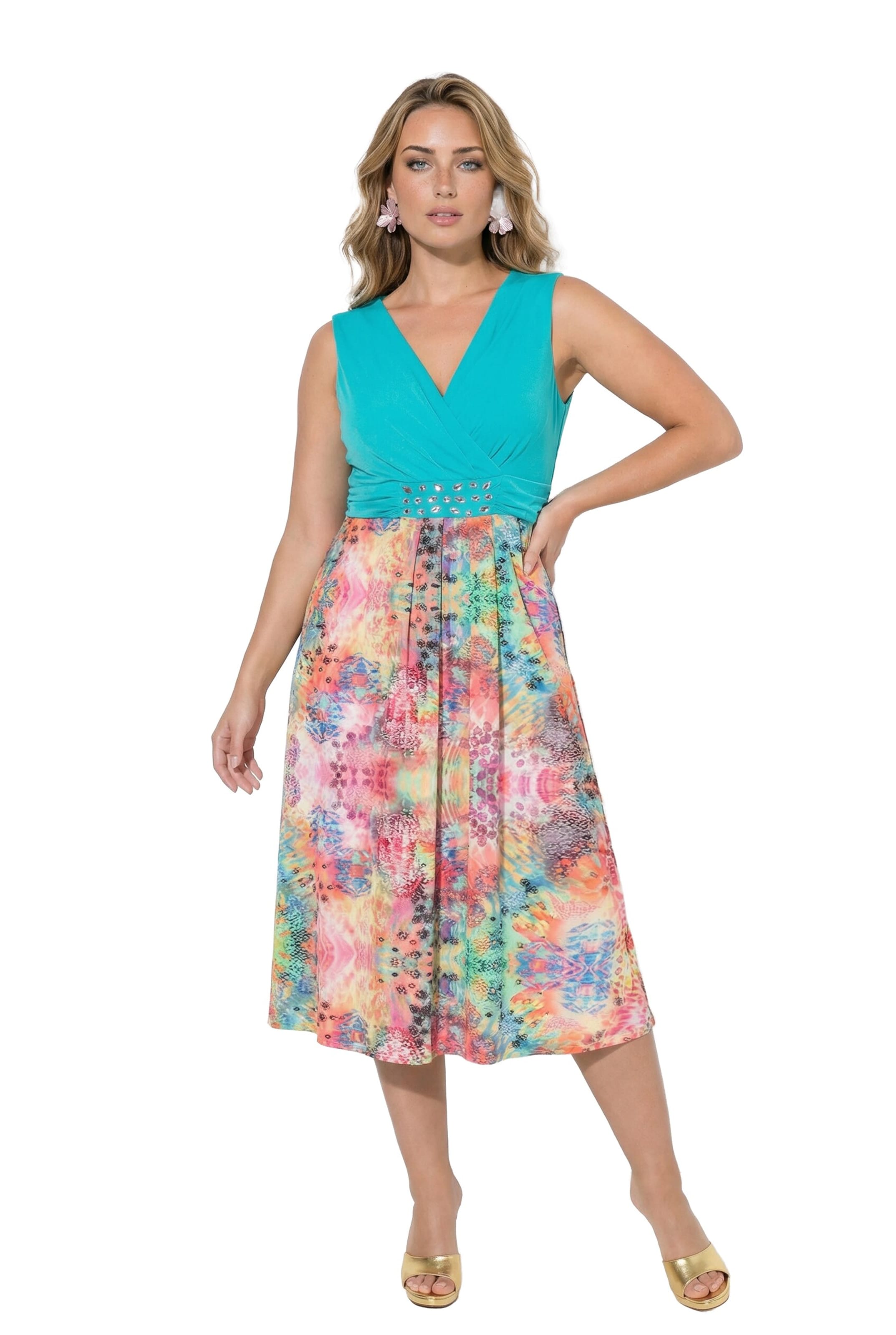MIAMODA Jurk in Gemengde kleuren: voorkant