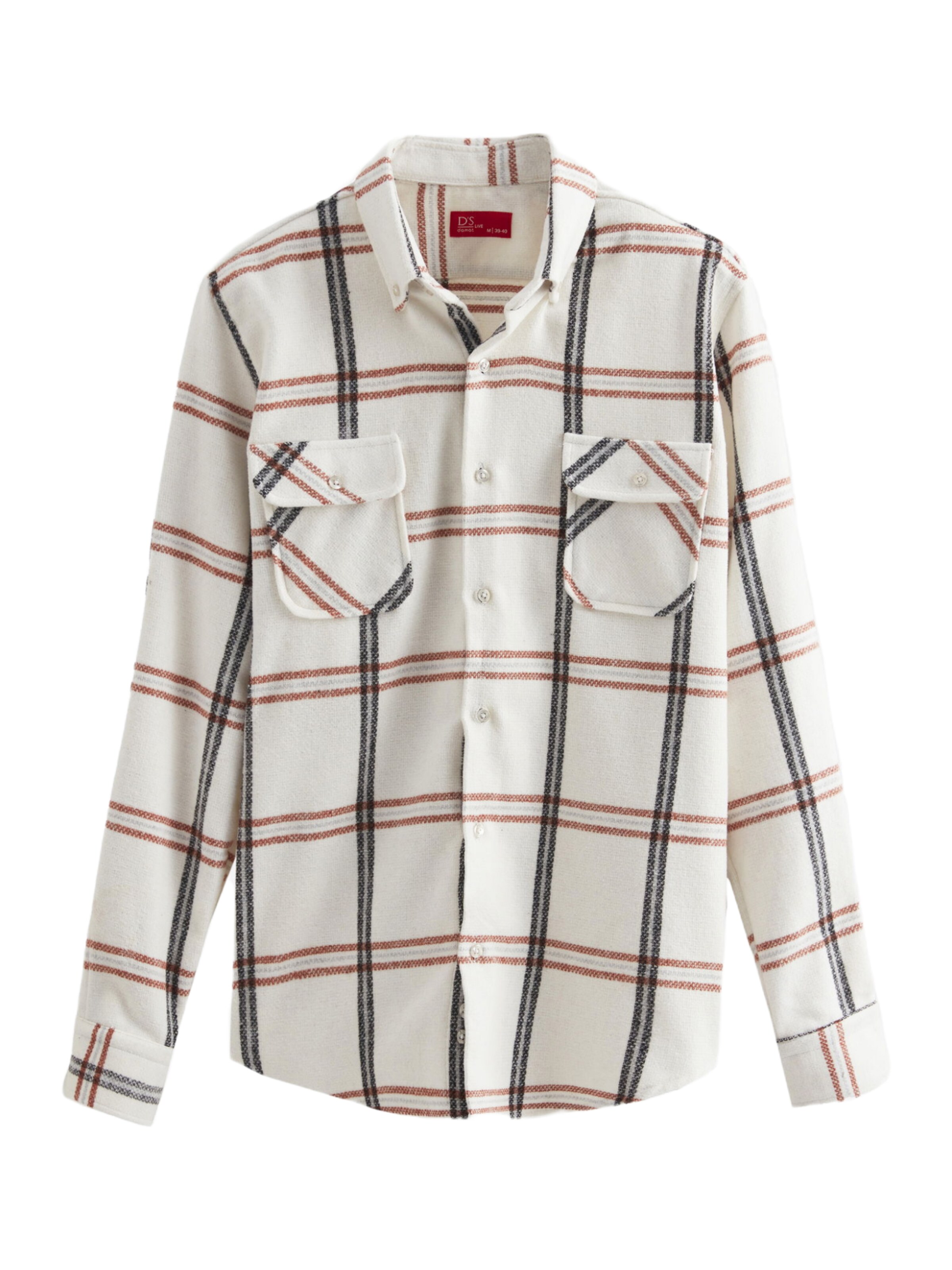 D’S Damat Regular fit Overhemd in Wit: voorkant