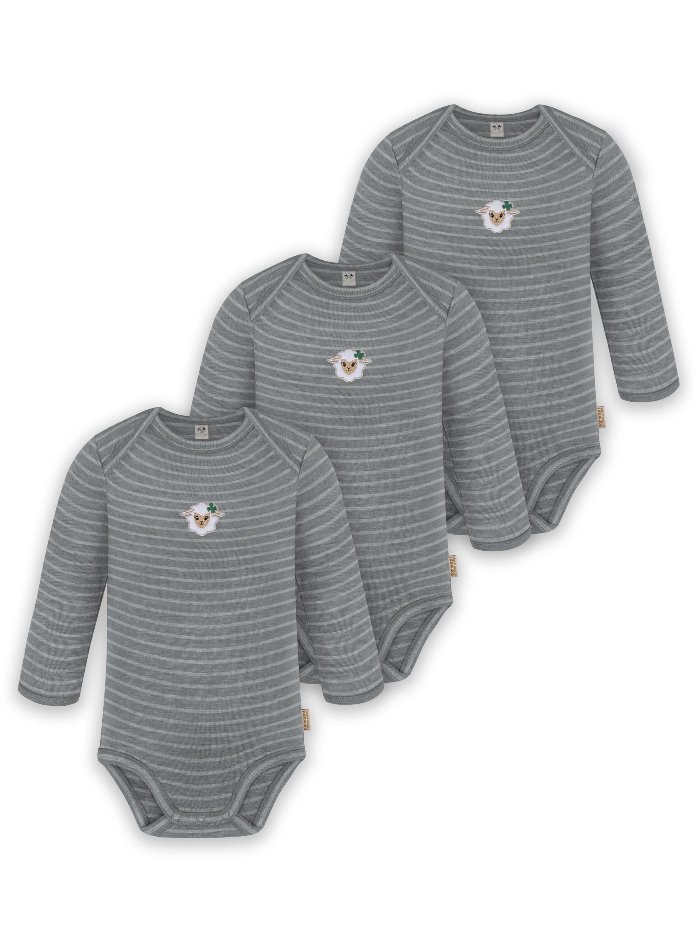 Barboteuse / body 'Auckland' normani en gris : devant