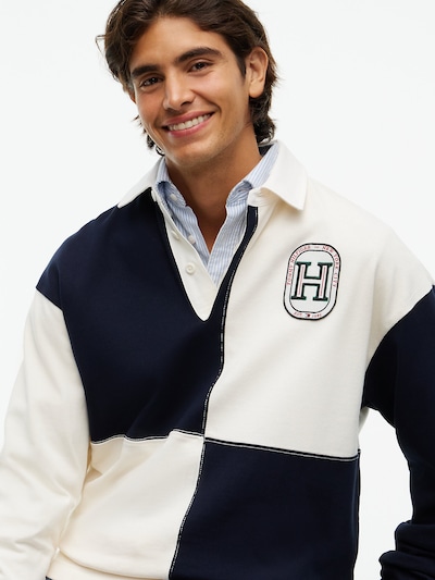 TOMMY HILFIGER Poloshirt in S in navy / rot / weiß, Produktansicht