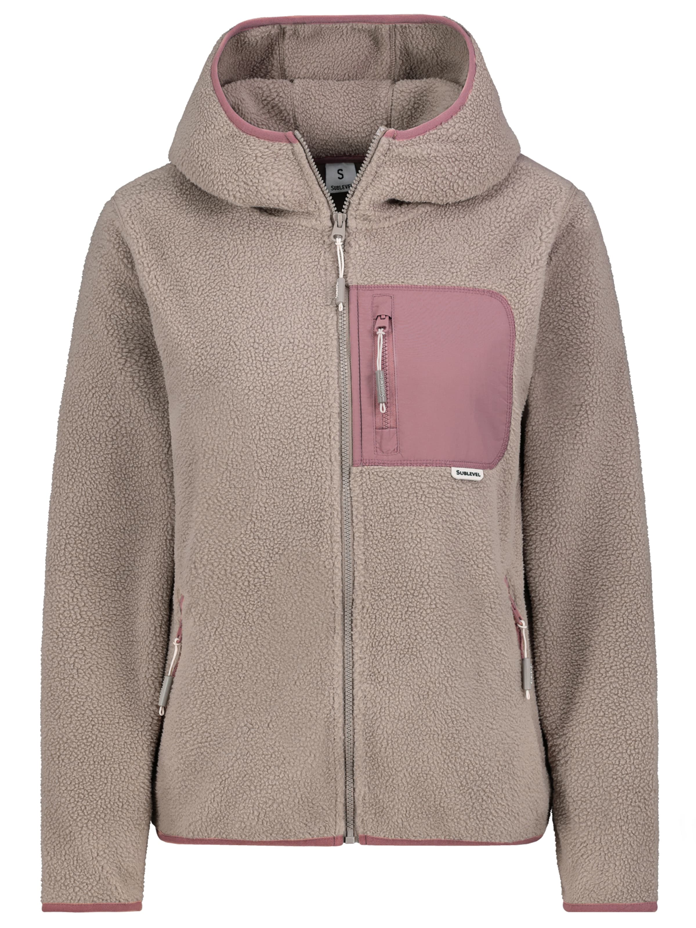 Sublevel Fleecejacke in Beige: Vorderseite