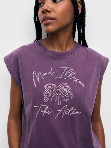 Pull&Bear Shirt in Purple