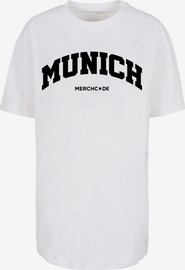 Merchcode Oversizeshirt 'Munich Wording' in schwarz / weiß, Produktansicht