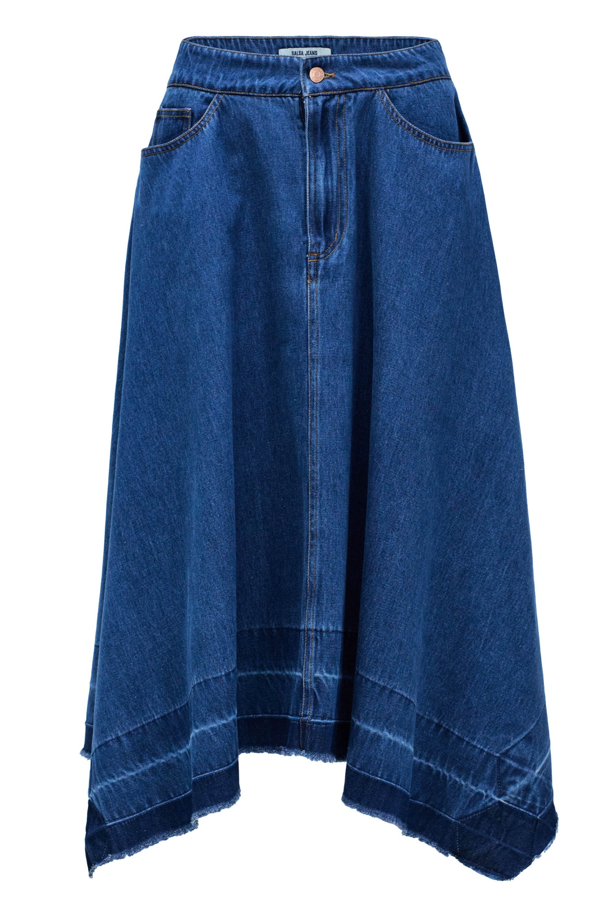 Salsa Jeans Rok 'True' in Blauw: voorkant