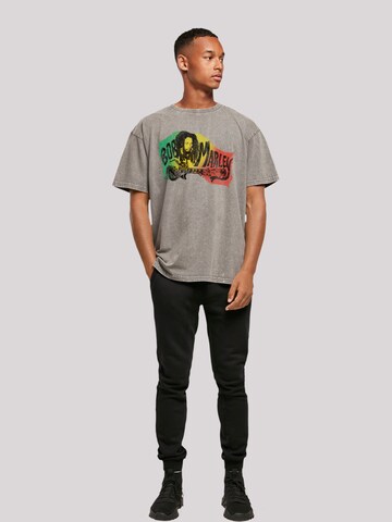 T-Shirt 'Bob Marley Chords Reggae Music' F4NT4STIC en gris