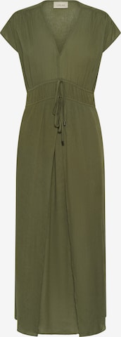 Cream Jurk 'Allie ' in Groen: voorkant