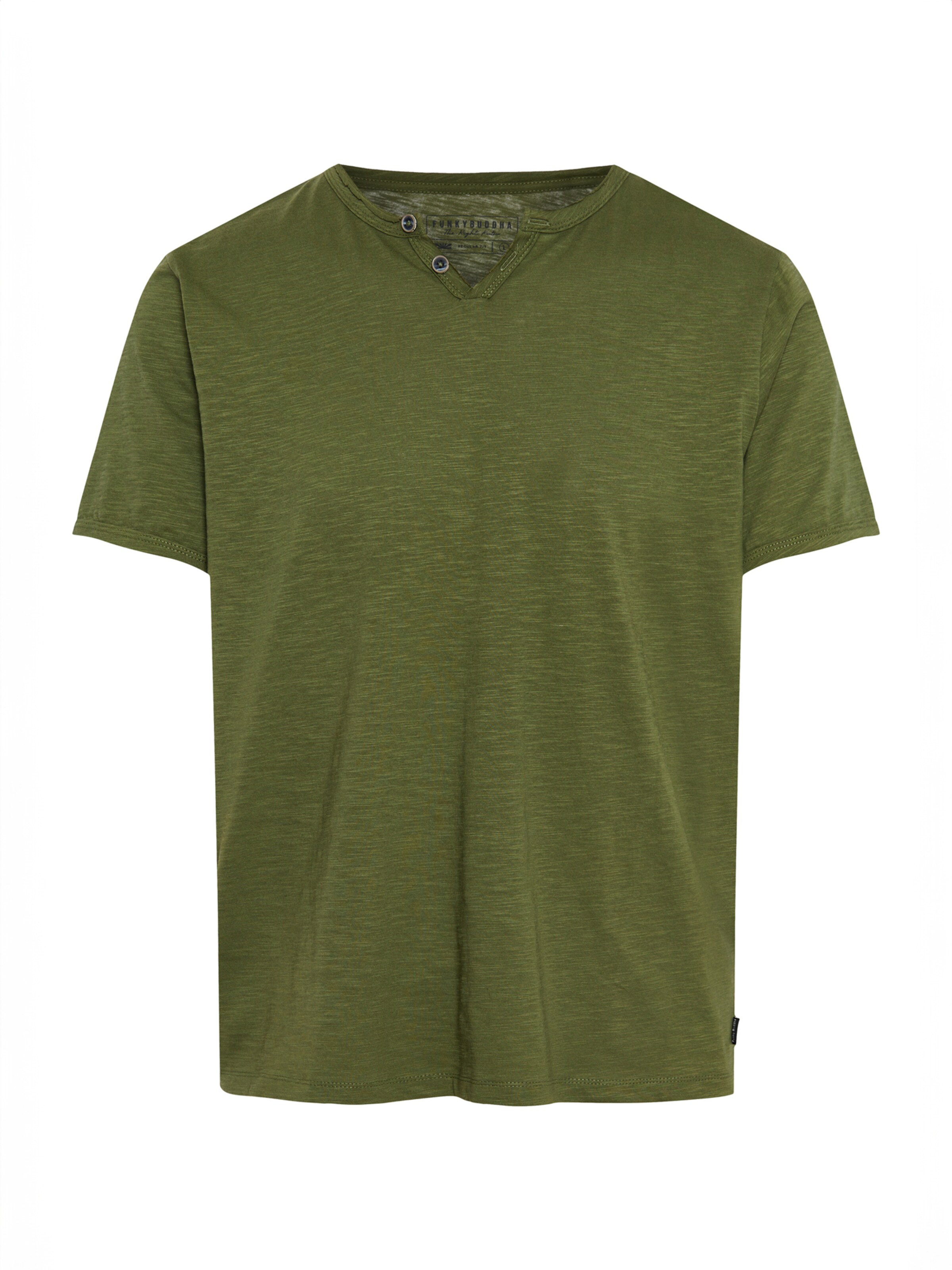 zaļš Funky Buddha T-Krekls: no priekšpuses