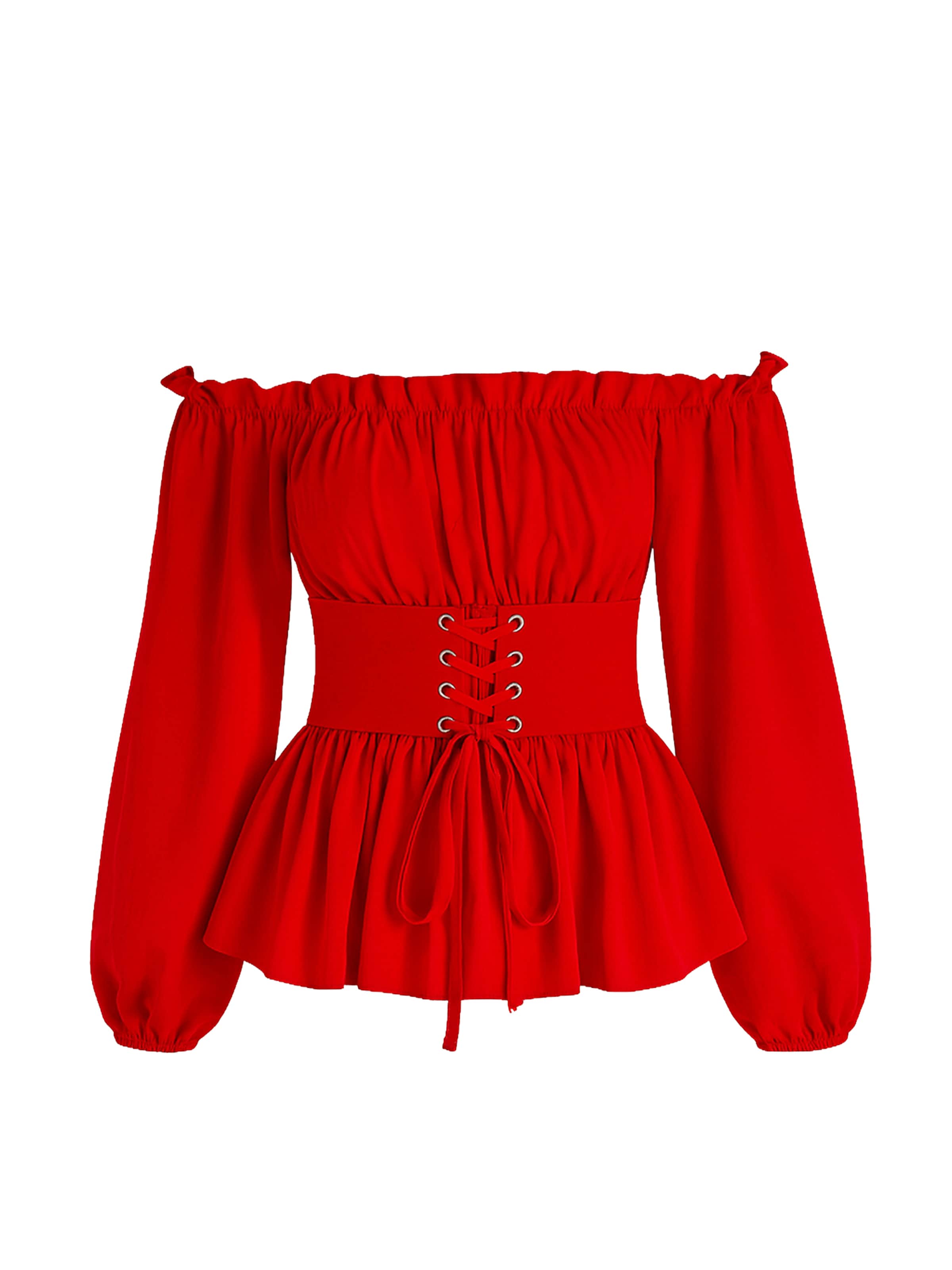 Chemisier Elara en rouge : devant