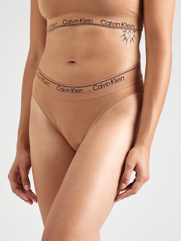 Slip de la Calvin Klein Underwear pe maro: față