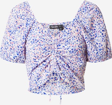 PIECES Blouse 'PCKICIANA' in Blue: front