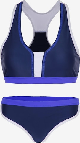 La V Bikini 'Bikini 3 color' in Blauw: voorkant