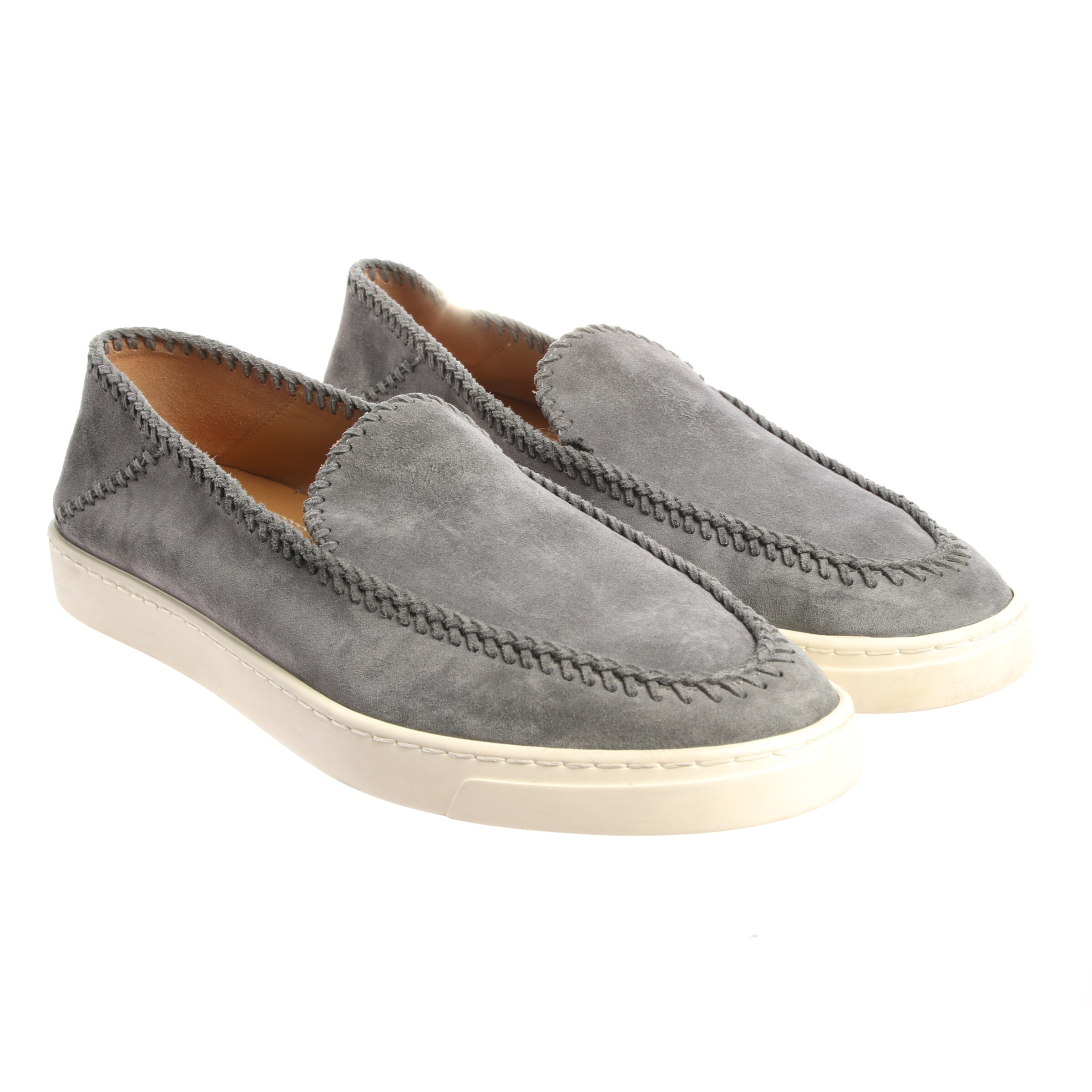 GIORGIO ARMANI Flats & Loafers in 39 in Grey: front