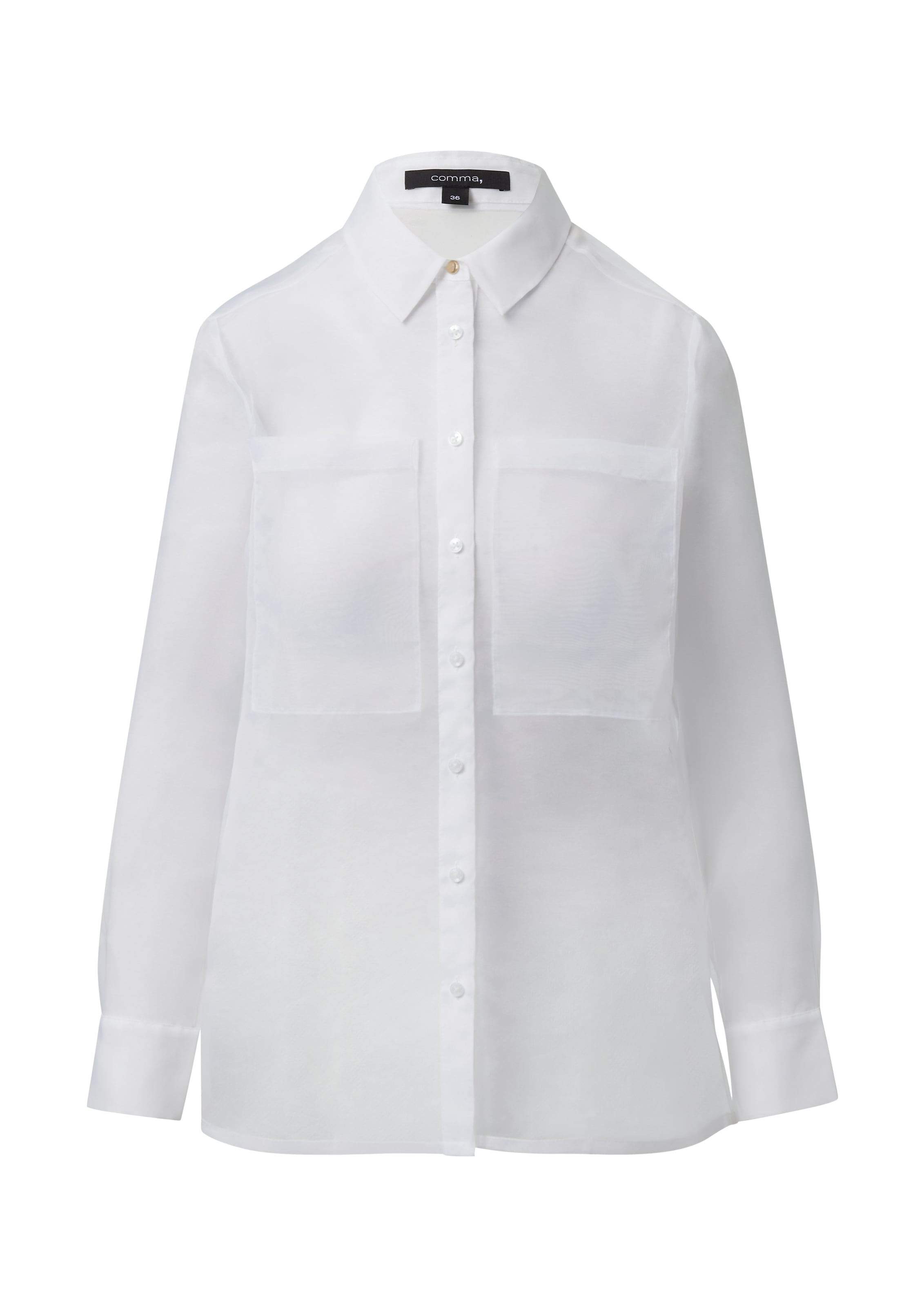 COMMA Μπλούζα σε λευκό: μπροστά
