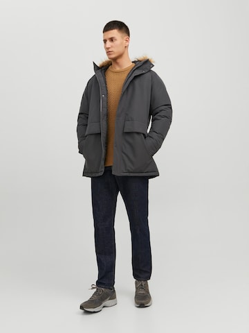 pelēks JACK & JONES Ziemas parka 'CHAMP'