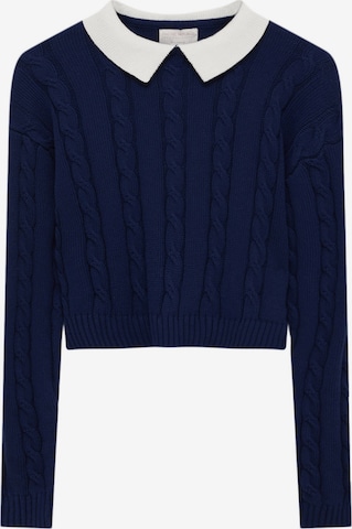 Pull-over Pull&Bear en bleu : devant