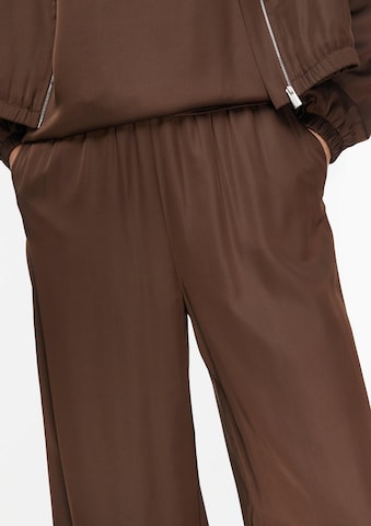 Wide Leg Pantalon COMMA en marron