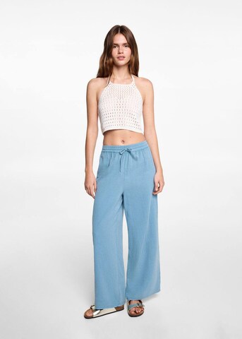 MANGO TEEN Wide leg Byxa 'Easy' i blå
